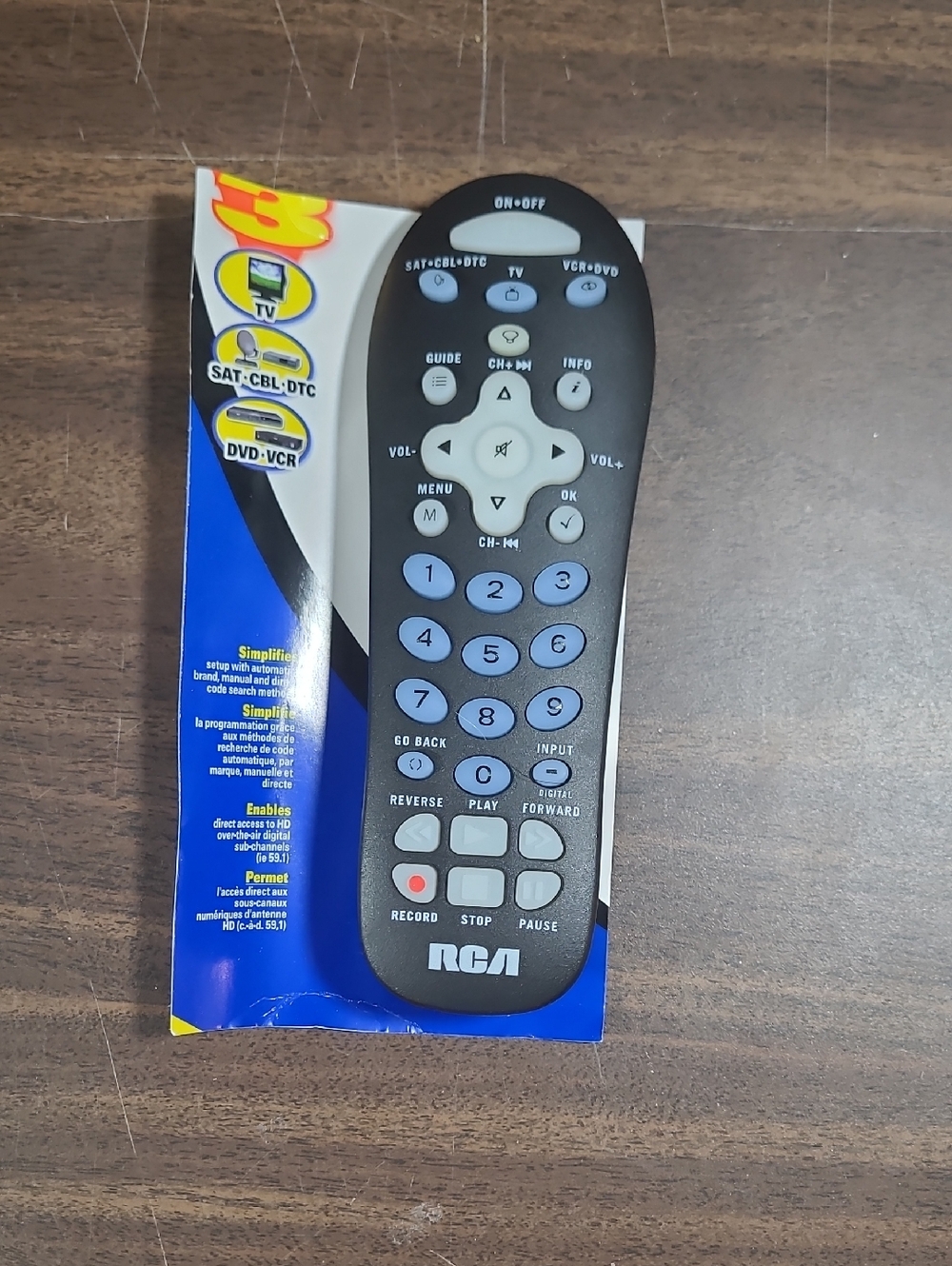 Vintage Black RCA Universal Remote Control - Multi-Device DVD/VCR/TV